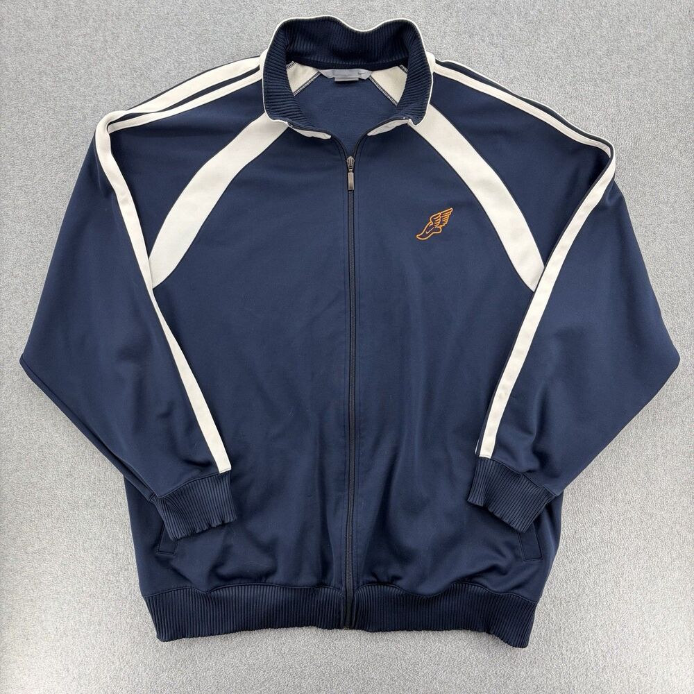 Vintage Nike Winged Victory Track Jacket Mens XL Navy White Full Zip Y2K